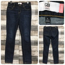 Cabi Skinny Jeans Women  s 4 Blue Dark Wash Denim Stretch Inseam 30 