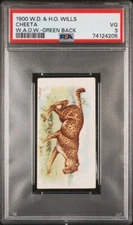 1900 Wills Wild Animals Of The World (Green Back) CHEETA PSA 3 VG