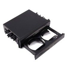 Universal Car Single/Double Din Radio Pocket Kit w/Drink-Cup Holder Storage Box