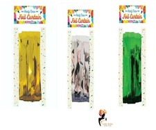 2.5M FOIL CURTAIN Fringe Tinsel Shimmer Door Birthday Party Wedding Decorations