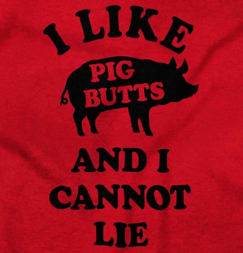 Funny I Like Pig Butts and I Cannot Lie Joke Youth Crewneck T Shirts Boy or Girl - Picture 2 of 12