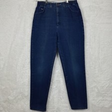 Vintage LEE Womens Jeans Tapered Ankle Blue Denim Relaxed Fit High Rise 14