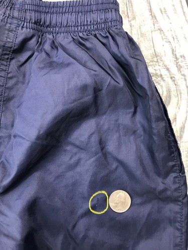 Vintage Adidas Youth Small Nylon Wind Pants Unlined Dark Blue Jogger Zip Ankle - Picture 8 of 11