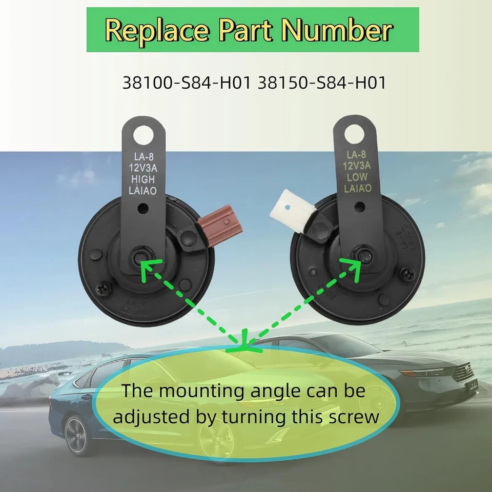 Car Horn For Honda Accord Fit Odyysey City CRV Civic Crosstour Pilot Insight US - Image 4 of 4