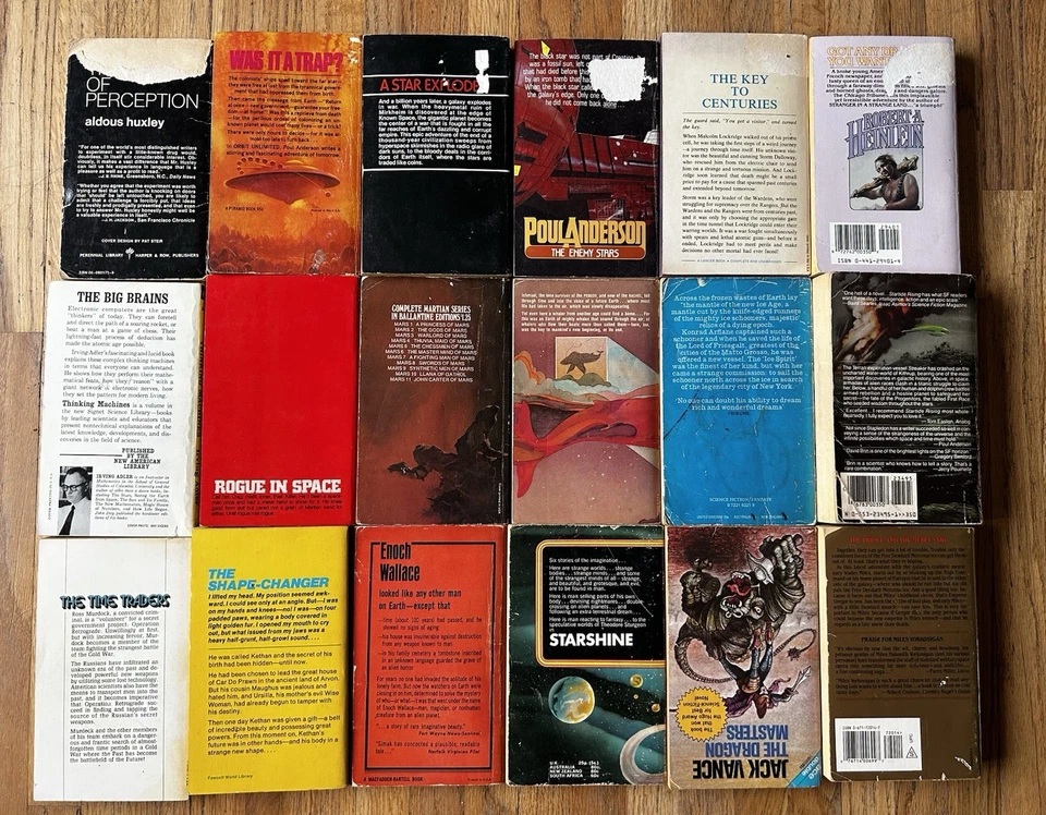Lot of 18 Vintage Sci-Fi Paperbacks: Anderson, Heinlein, Norton, Moorcock, Simak - Image 2 of 4