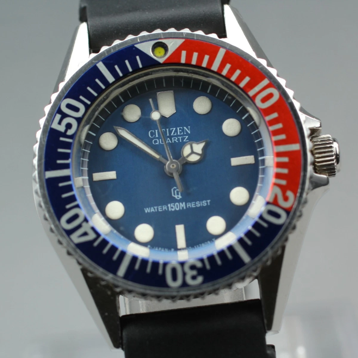 Montre Plongée Skin Diver Fresard 'Pepsi' Tonneau - Mécanique, Fonctionne - Occasion Vintage - Style Rétro Années 70