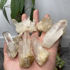 5 x Natural Raw Quartz Crystal Clusters | Bulk Clear Quartz Points