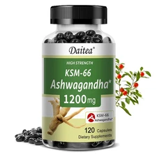 KSM-66 Ashwagandh 1200MG Maximum Strength 120Capsules Support Cognitive Health