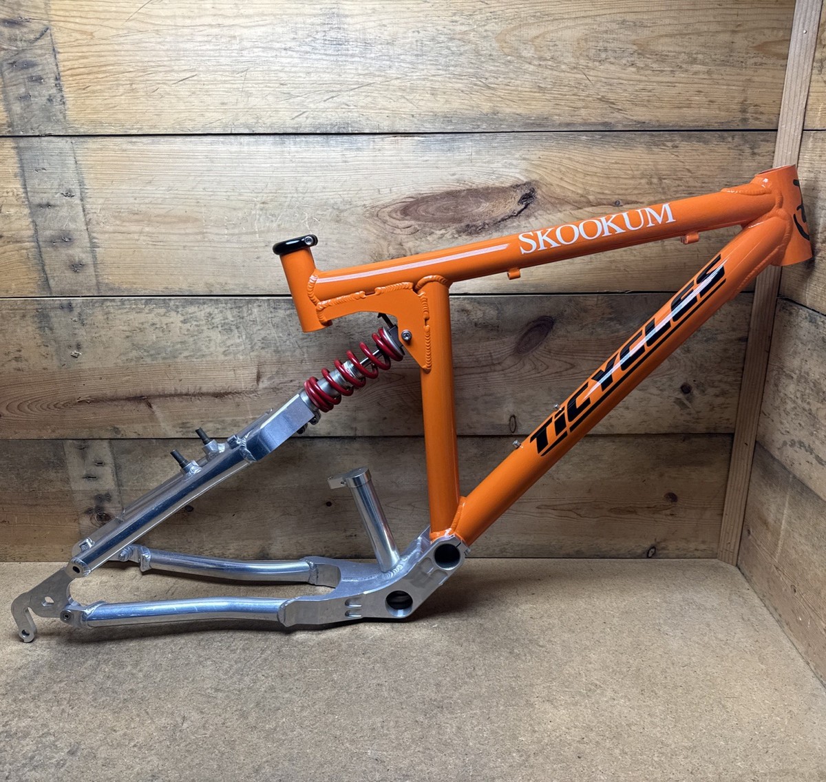 Vintage NOS Ti Cycles Skookum Full Suspension MTB Frame USA Retro Vintage NOS Ti Cycles Skookum Full Suspension MTB Frame USA Retro