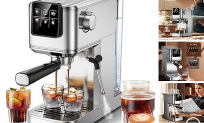  Espresso Machine 20 Bar Coffe Maker with Rapid Coffee Machine Stainless Steel