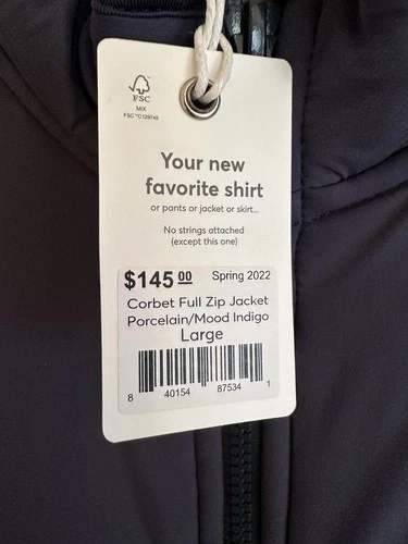 NWT Marine Layer Corbet Full Zip Jacket Mens Large Porcelain Mood Indigo $145 image 3