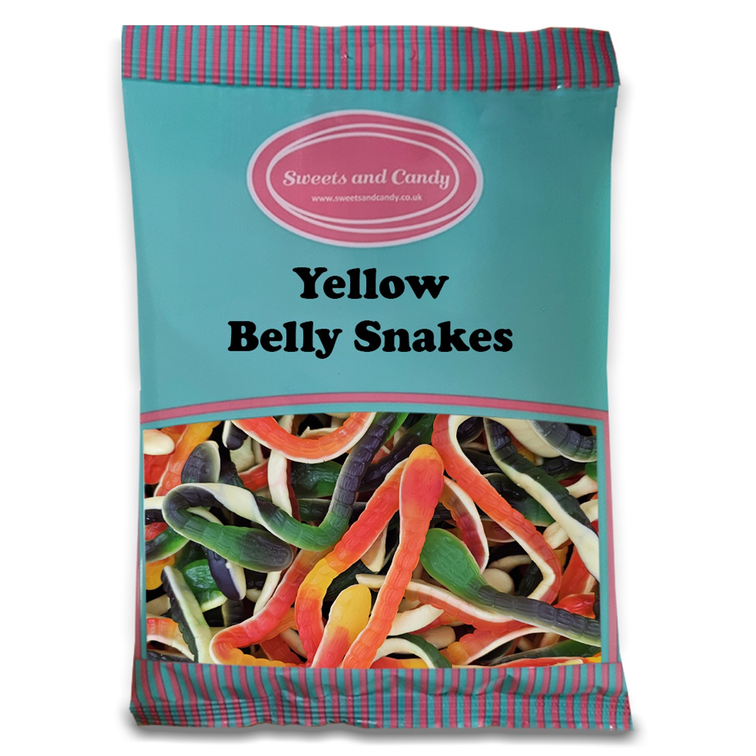 Yellow Belly Snakes Bulk 1Kg Bag- Giant Snakes with Yellow Bellies For Halloween