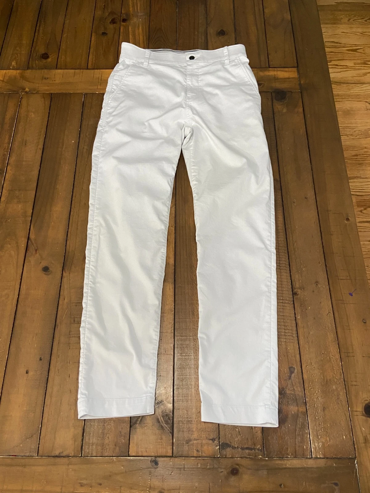 Nike Dri-FIT Men's Slim Fit Golf Chino Pants White 28x32 Clean Flat Front