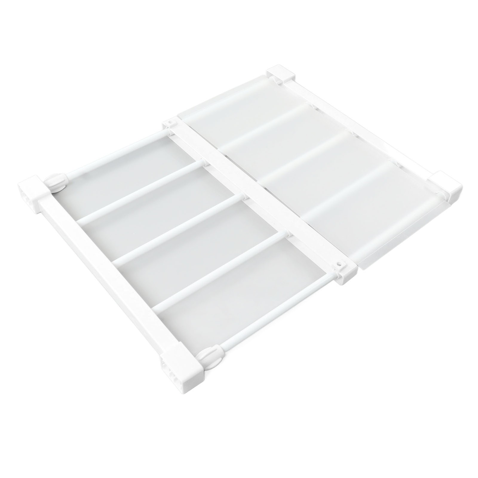 Tension Rod Shelf 14.2 Inch Width Nail Free Expandable Storage Rack For Cabinet