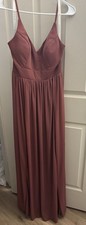 Azazie A10 Brown Sleeveless Chiffon Polyester Bridesmaid Dress