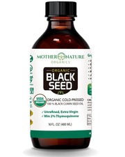 Mother Nature USDA Organic Black Seed Oil   Cold Pressed, Unrefined  Vegan Nige