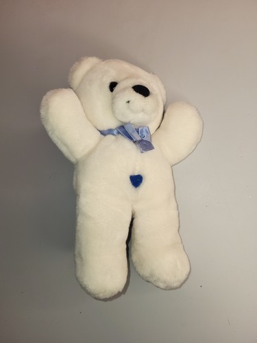 Dakin Teddybär Soft Classics weißes Herz 1988 Vintage 11 Zoll Plüschtier Stofftier - Bild 4 von 10