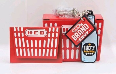 Open Box New H-E-B Brand Shop Key Chain 1877 Mineral Water By HEB Keychain