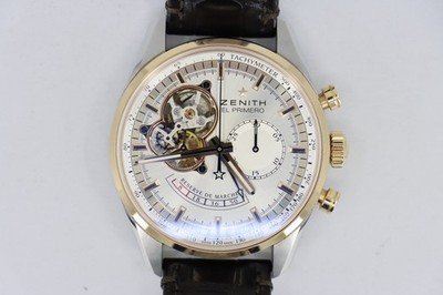 Zenith El Primero Chronomaster 51.2080.4021 Silver Dial Power Reverse Full Set