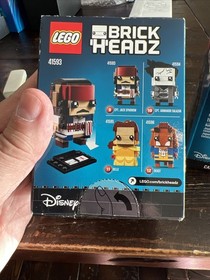 2 PIRATES CARIBBEAN ~ Lego BRICK HEADZ Lot ~ CAPTAIN SPARROW 41593 Salazar 41594