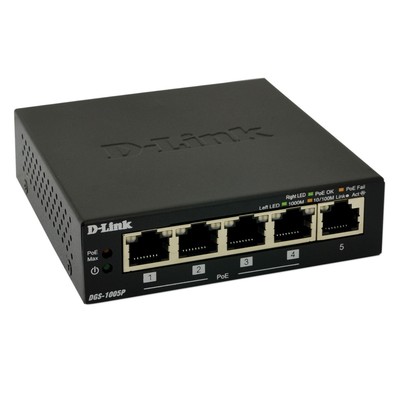 D-Link 5P D-Link DGS-1005P/E POE
