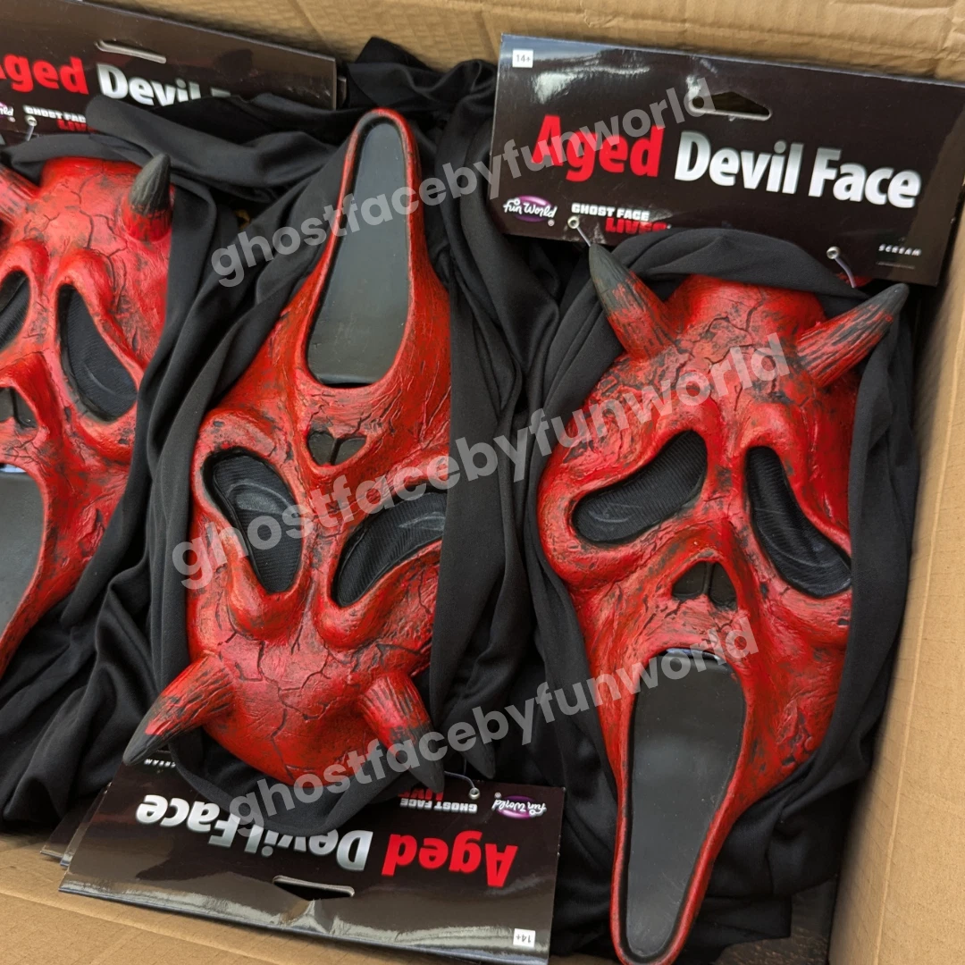 Ghost Face Aged Devil Face Mask - Fun World Official
