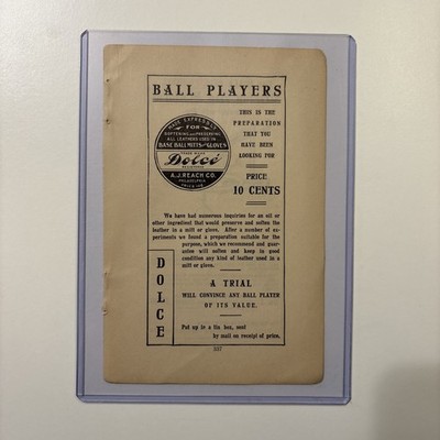 1905 Dolce A.J. Reach Co Sporting Goods & Boxing Striking Bag Ad Rare Antique