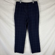 Pendleton 100 Wool Navy Plaid Trousers 2 Petite
