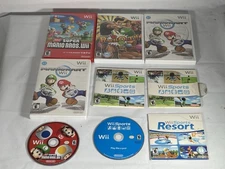 Wii Games Lot Wii Sports Mario Kart Punch Out Super Mario Bros Sports Resort