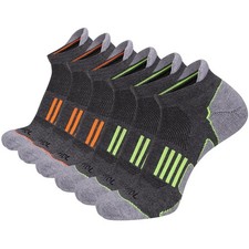 JOYN E Men's 6 Pack Athletic No Show Performance Comfort Cushioned Low Cut