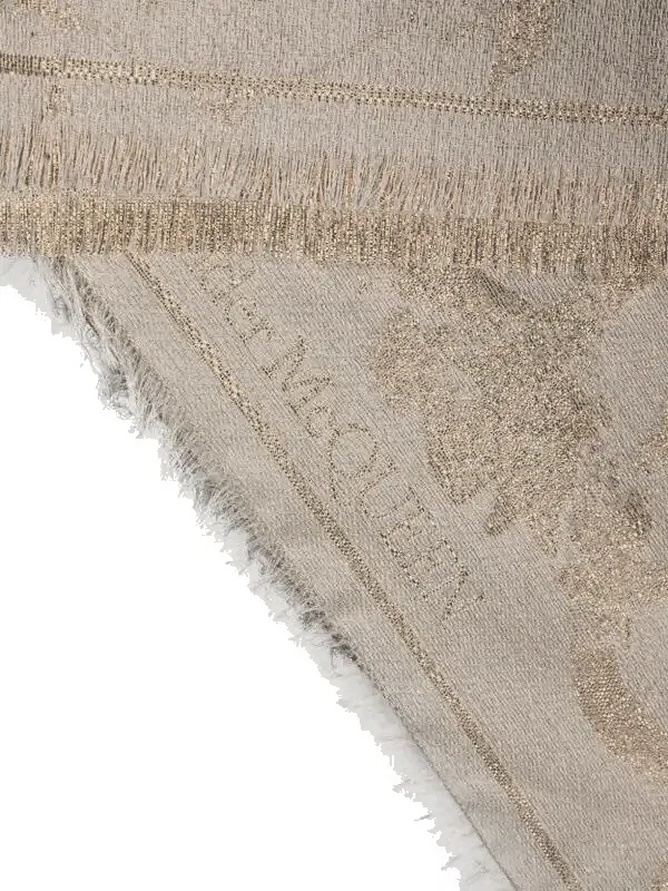 Mantón Alexander McQueen Floral Splash Cashmere/Seda Foto 3 de 4