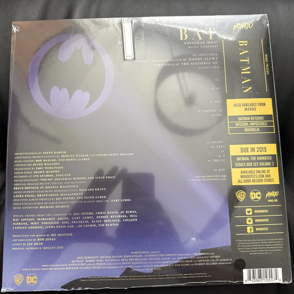 Batman Vinyl LP by Danny Elfman sealed yellow/black green/purple LP soundtrack - Image 4 of 4