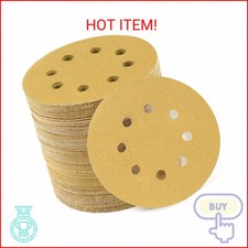 LotFancy 100 PCS 60 Grit Sandpaper, 5 Inch 8 Hole Sanding Disc Aluminum Oxide, O 0.26 per gallon