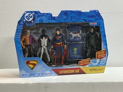DC Comics Superman TRGX Action Figures Set 6'' - 4pk LuthorCorp Lab with Slime