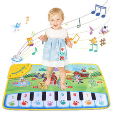 60x39cm Musical Piano Mat for Kids Toddlers Floor Keyboard Dance Mat with 8 Anim