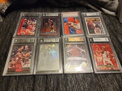 Michael Jordan Graded 8 Card 90's Insert Lot BGS & PSA