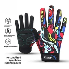 Riding Gloves Road Bikes Shock-Absorbing Anti Slip Touch Screen Sports Gloves