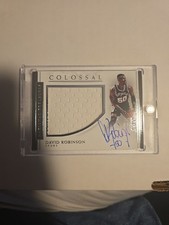 2016-17 Panini National Treasures Colossal David Robinson GU Patch Auto #5 /49