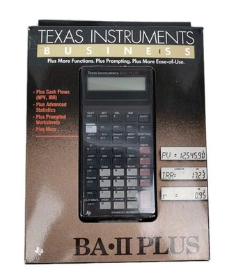Texas Instruments BAII Plus Professional Advanced Business Analyst Calculator