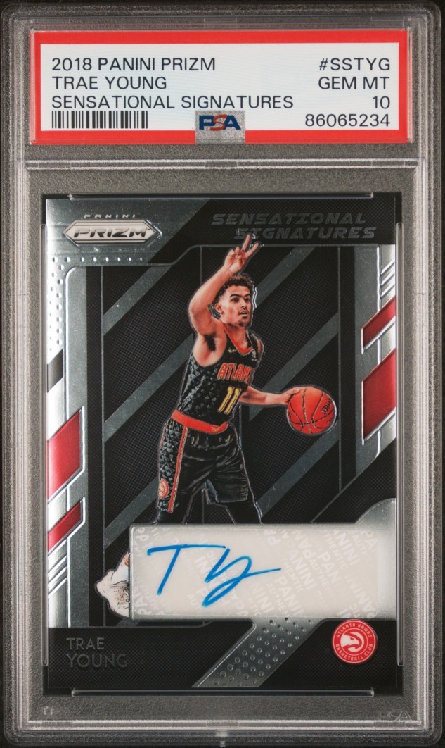 2018 Panini Prizm Trae Young Sensational Signatures Rookie Auto. PSA 10 💎