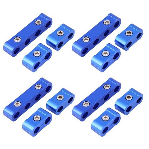 12Pcs Car Braided Spark Plug Wire Hose Separator Clamp Fitting For 8mm 9mm 10mm - Picture 2 of 10