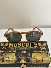 MOSCOT Miltzen Sun Farbe Blonde grüne Gläser Sonnenbrille Größe 46 neu