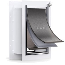 Pet Door for Wall,3-Flap,Steel Frame and Telescoping Tunnel, Aluminum Lock, D...