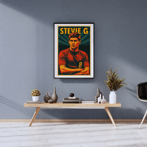 Steven Gerrard Poster | Retro Art Liverpool Football Print | Stevie G Fan Art - Picture 3 of 7