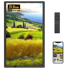 21.5" Large Digital Picture Frame 64GB, WiFi Photo Frame 1920x1080 FHD IPS Di...
