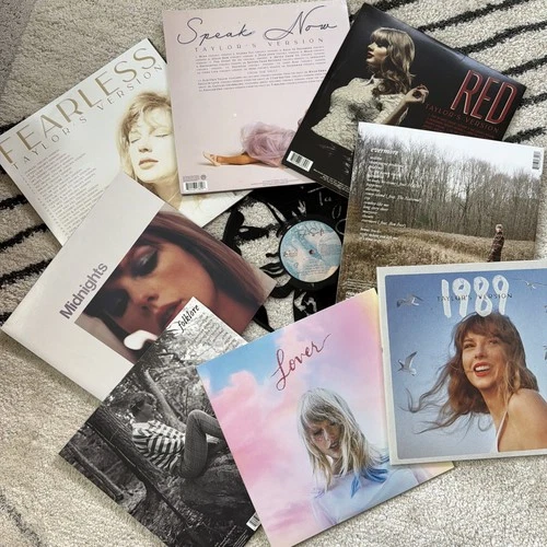 Taylor swift record Lot: Fearless, Speak now,Red, Evermore,1989,Lover,Midnights