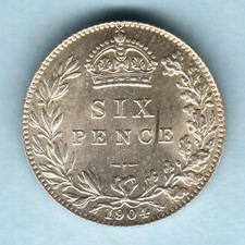 Great Britain. 1904 Sixpence..  UNC/BU - Full Lustre
