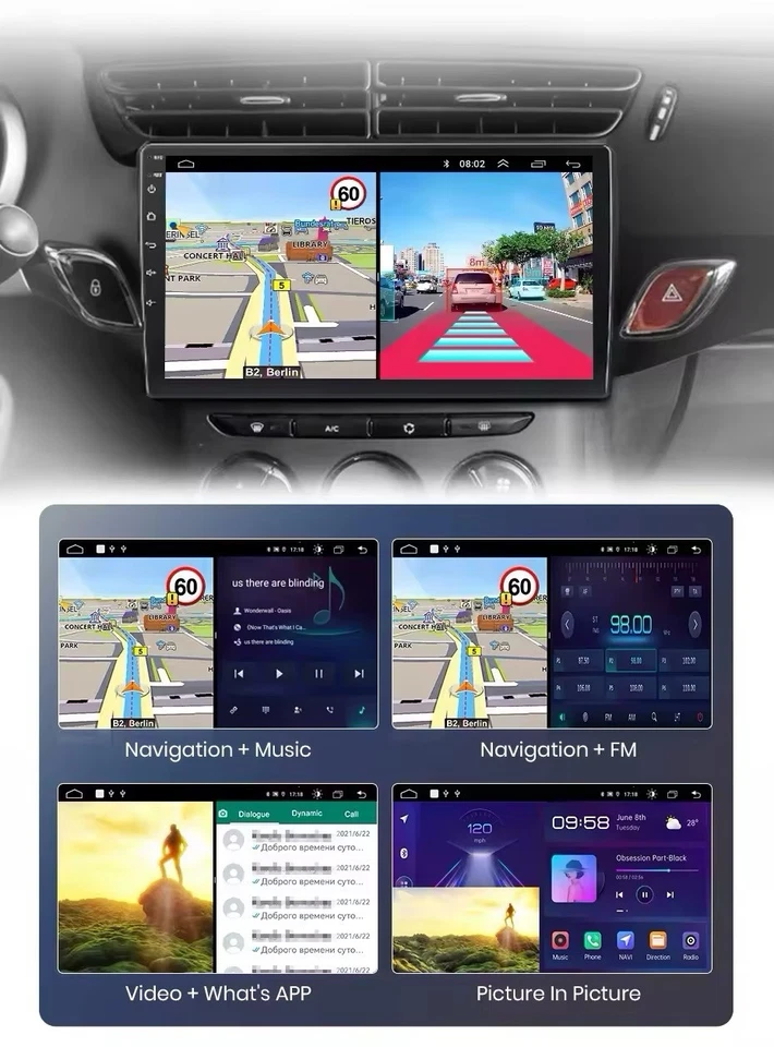 Autoradio Citroen C3-DS3 2010-2016 2G+32GB CarPlay-AndroidAuto Wireless WIFI BT. - Immagine 4 di 4