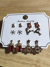 Christmas Themed Earrings Set - 6 Pairs E131