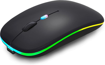 Wireless Bluetooth Mouse Rechargeable Laptop Mice with LED Lights Silent Slim Us